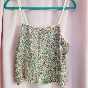 Top Shop sequined top.